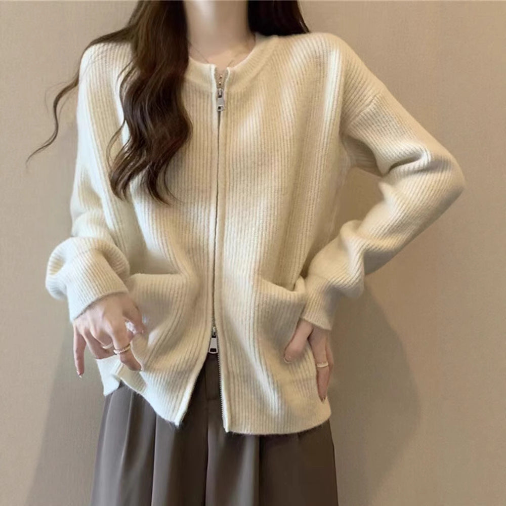 Design Temperature-sensitive Soft Wind Soft Glutinous Sweater Coat