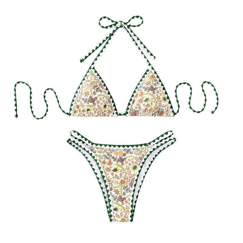 Bikini Sexy Halter Printed Swimsuit For Women