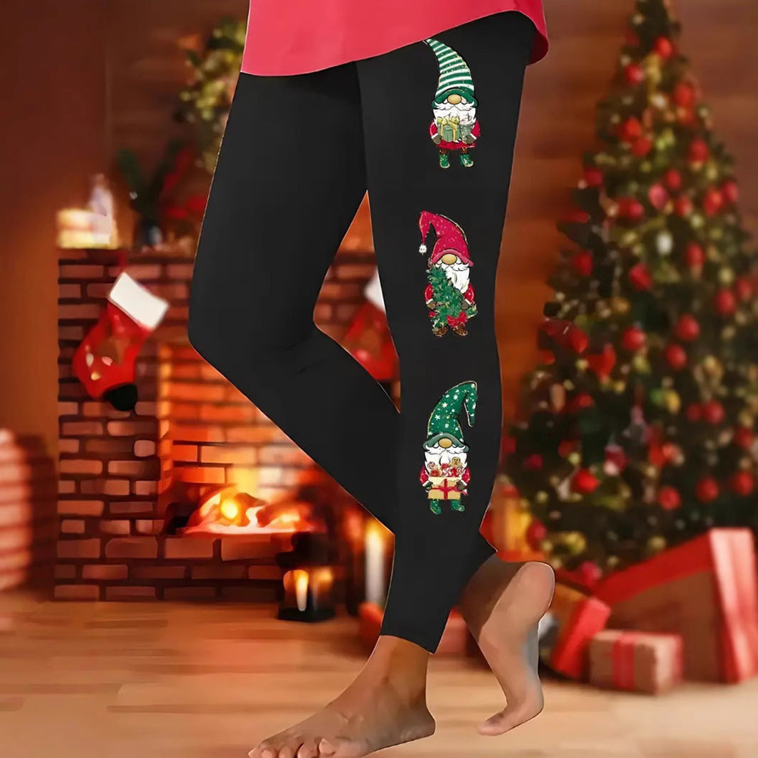 Leggings Christmas Tree Sequined Printing