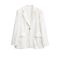 Casual Embroidered Hollow Out Single Breasted Jacket
