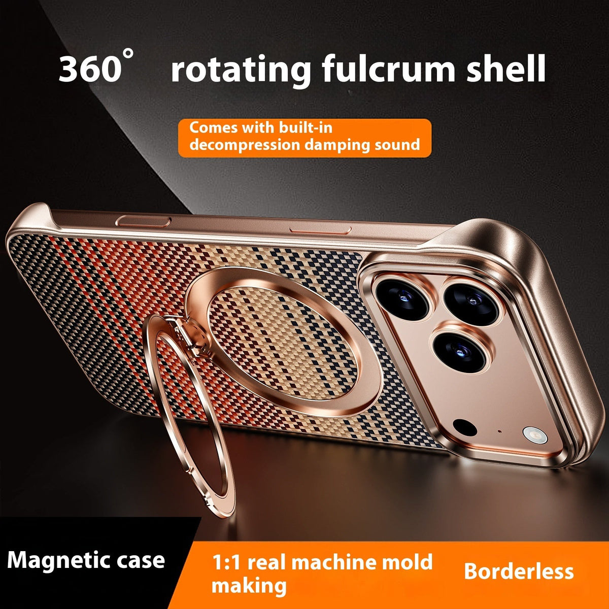 Suitable For 171615Promax Aramid Fiber  Bracket Frameless Phone Case
