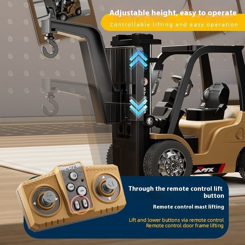Bluetooth Mini Alloy Forklift Dual-mode Remote Control Car Electric Engineering Model Toy