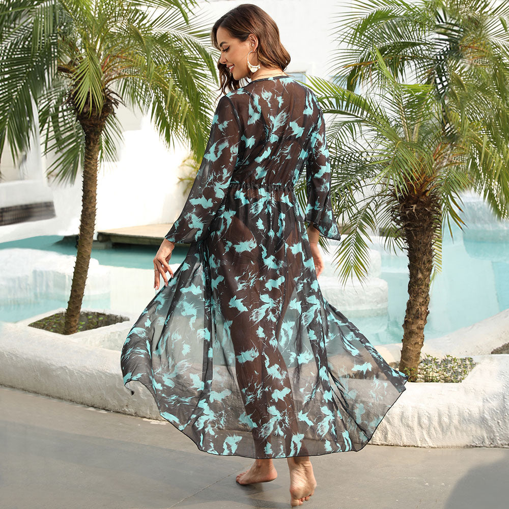 European And American Plus Size Seaside Beach Sun Protection Cardigan