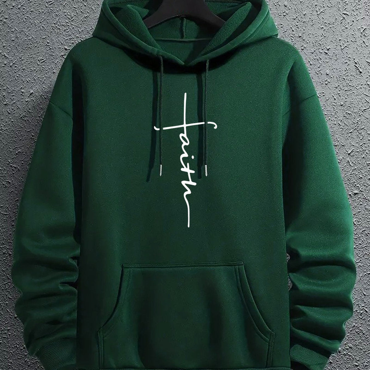 Men's Casual Printed Hoodie With Drawstring