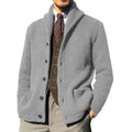 New Sweater Men's Euro American Solid Long Sleeve Knitted Cardigan
