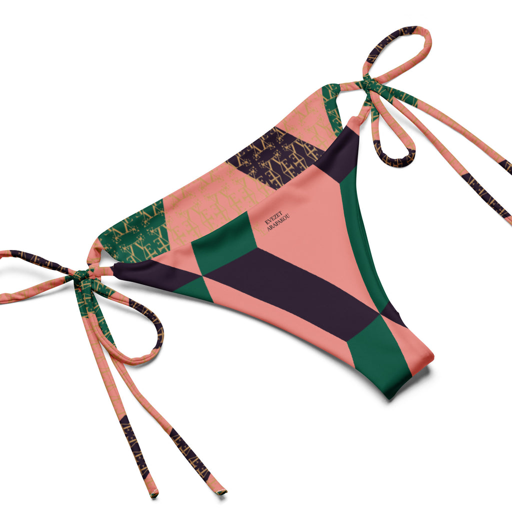 Evezeti abstract pattern recycled string bikini set