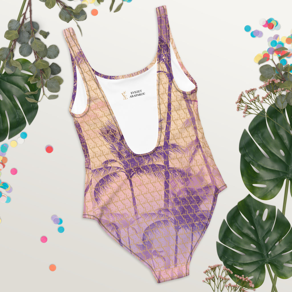 One-Piece Tropical print pattern  Swimsuit