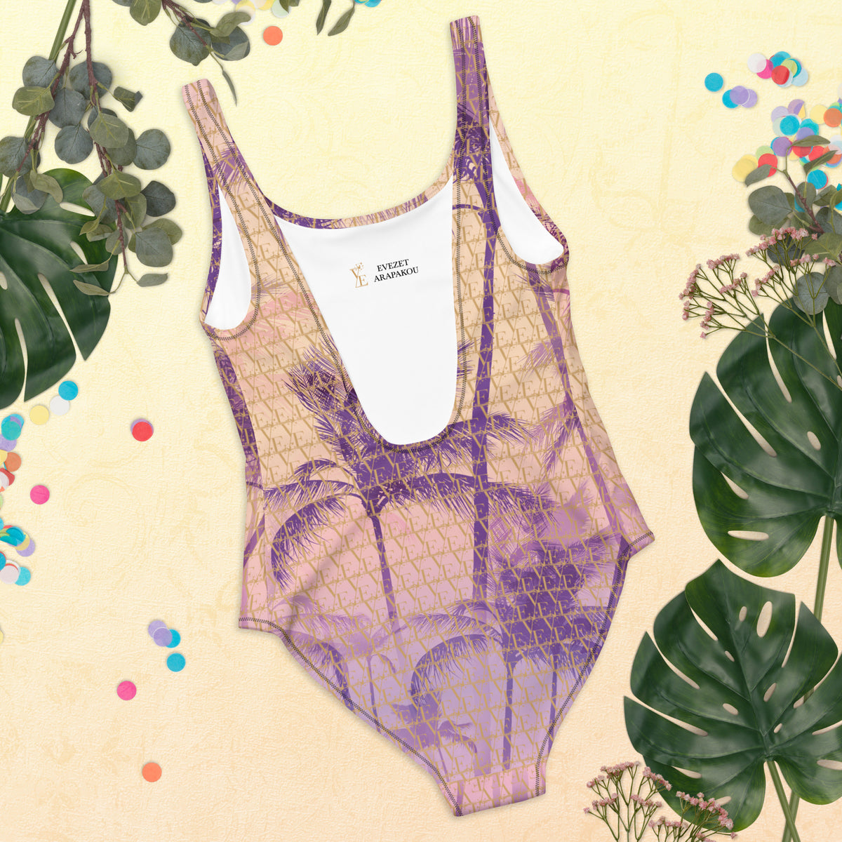 One-Piece Tropical print pattern  Swimsuit