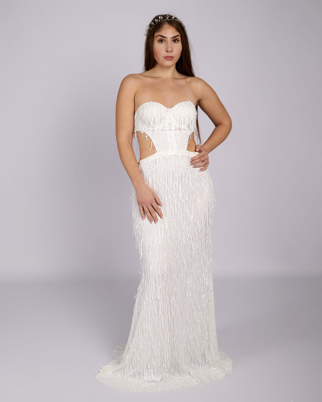 Bonita Sequin Tassels Bridal Gown Wedding Dress