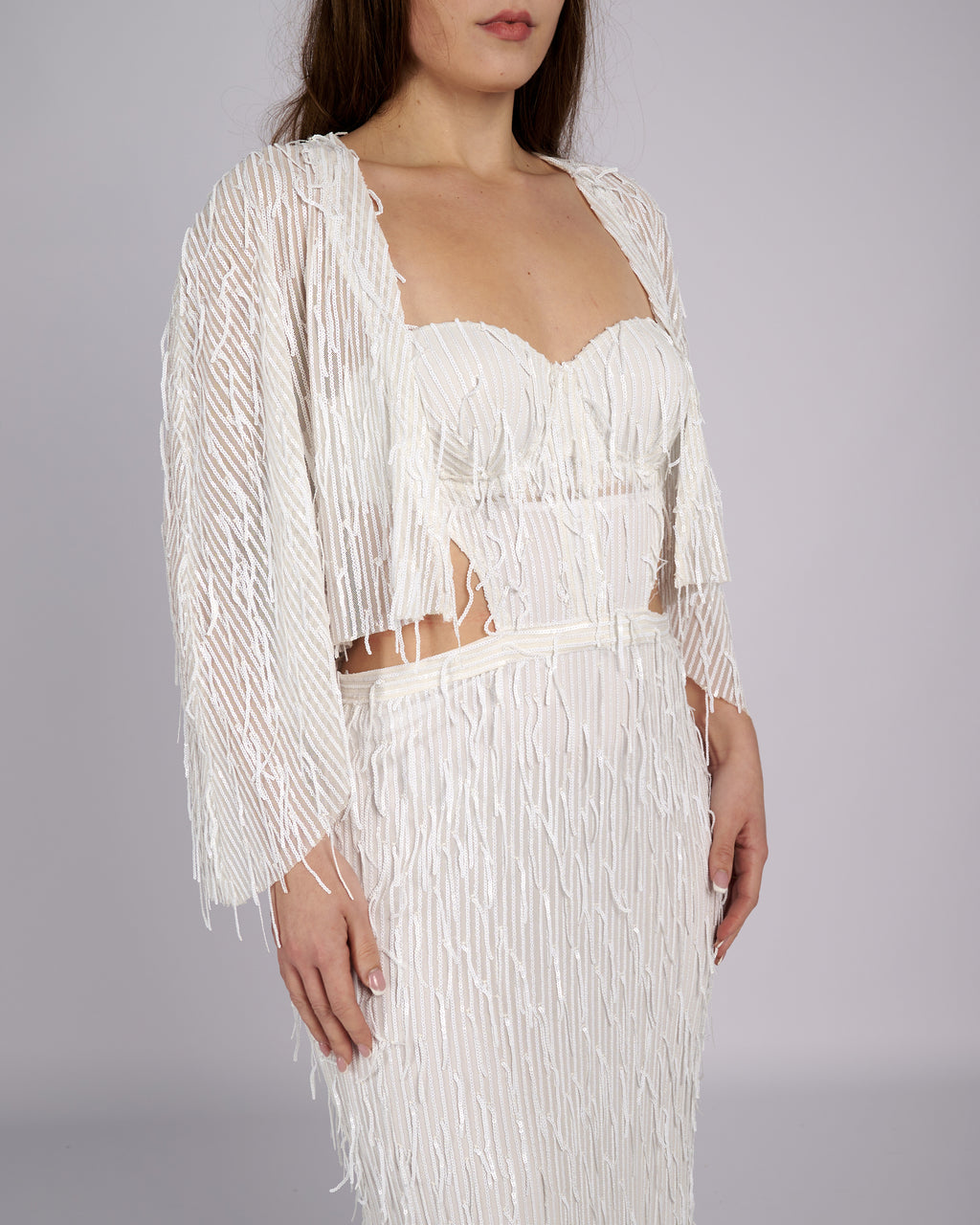 Bonita Sequin Tassels Bridal Gown Wedding Dress