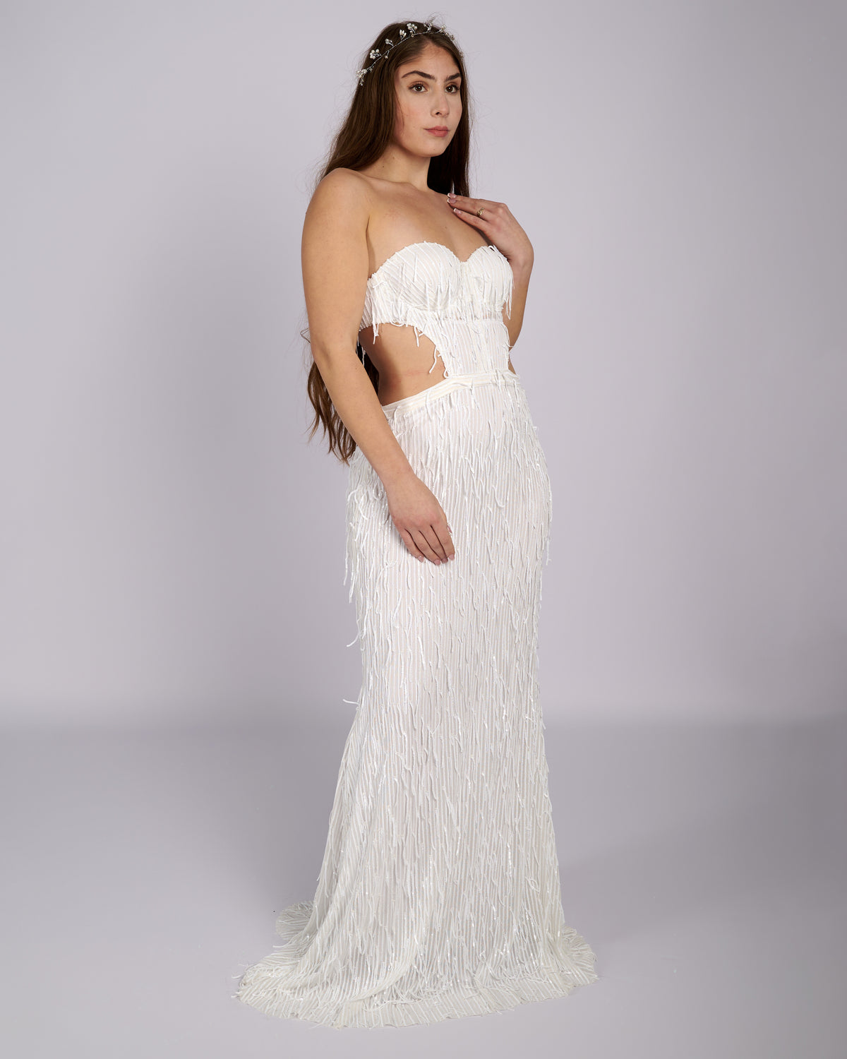 Bonita Sequin Tassels Bridal Gown Wedding Dress