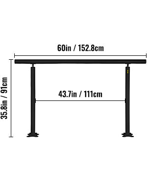 VEVOR Handrail for Outdoor Steps Aluminum Stair Handrail Fit 0-5 Steps w/ Installation Kit Building & Hardware Home Improvement